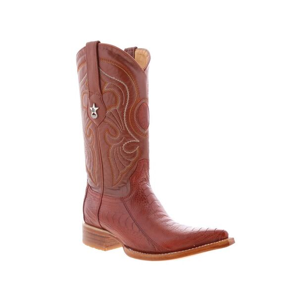 Los Altos Mens Ostrich Leg Boots XXX-Toe Brown Boots (NWT)
